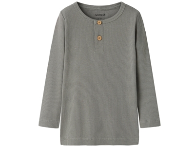 Name It rib blouse delicioso melange with buttons