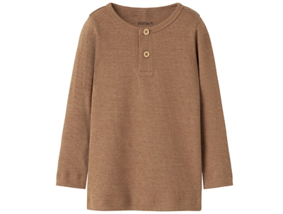 Name It rib blouse delicioso melange with buttons