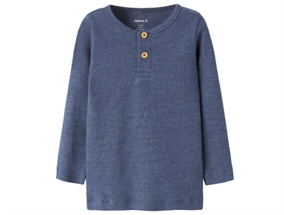 Name It rib blouse delicioso melange with buttons
