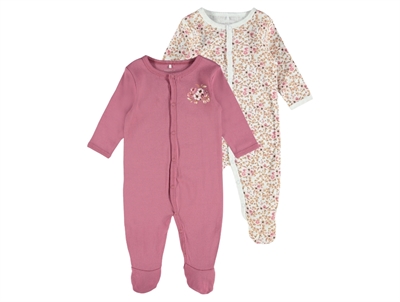 Name It rose wine flower sleepsuit (2-pack)