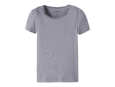 Name It t-shirt lavender gray with rib