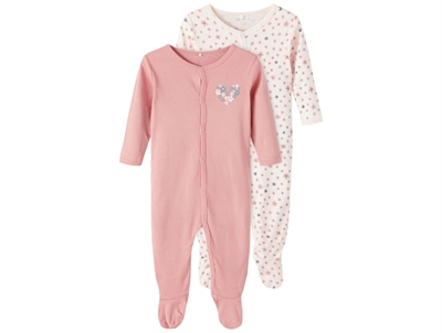 Name It rosette flower sleepsuit (2-pack)