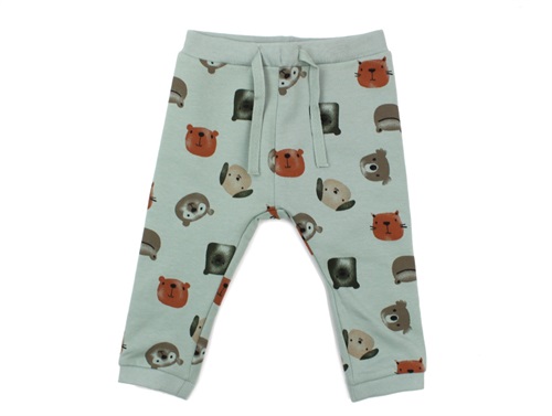 Name It sweatpants iceberg green animal print