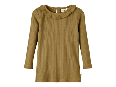 Lil Atelier top bronze mist ruffle