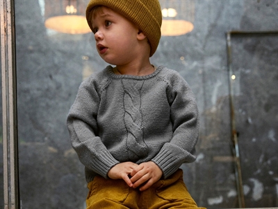 Lil Atelier knit monument melange merino wool