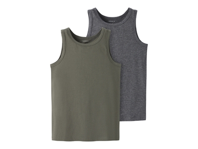 Name It grey melange/dark sapphire undershirt (2-pack)