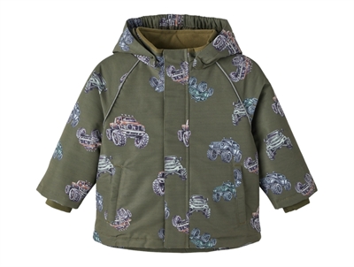 Name It winter jacket olive night cars