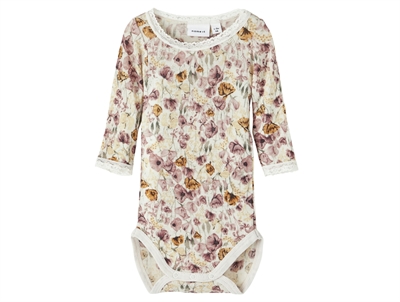 Name It moonbeam floral body merino wool