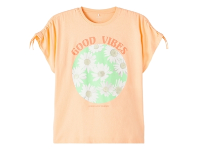 Name It peach nectar top glitter