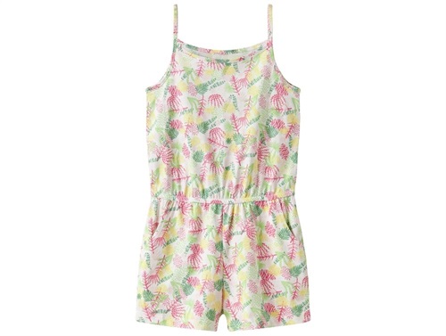 Name It jumpsuit white with tropical print  