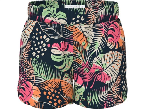 Name It shorts navy blazer with tropical print