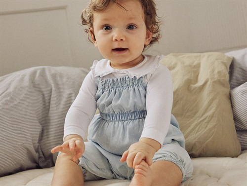 Name It light blue denim polka dot jumpsuit