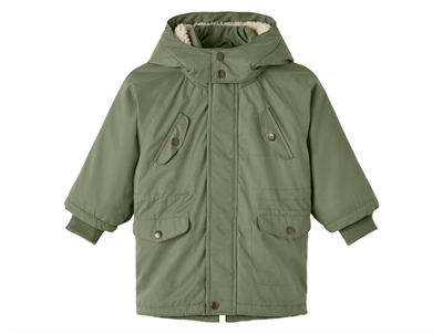 Lil Atelier oil green winter jacket