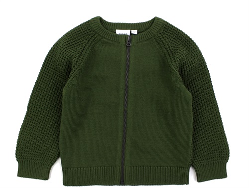 Name It rifle green knit cardigan