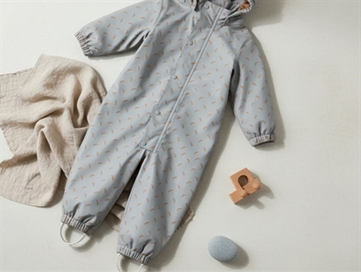 Lil Atelier wet weather feather rubber jumpsuit