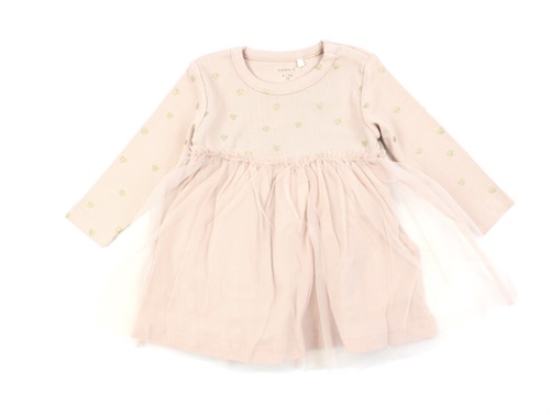 Name It rose smoke glitter tulle dress