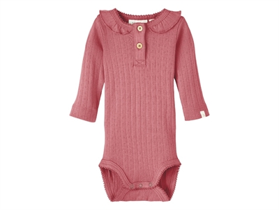 Lil Atelier dry rose bodysuit with pattern