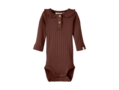 Lil Atelier rum raisin body patterned