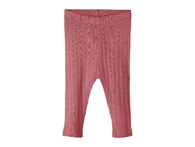 Lil Atelier dry rose houndstooth leggings