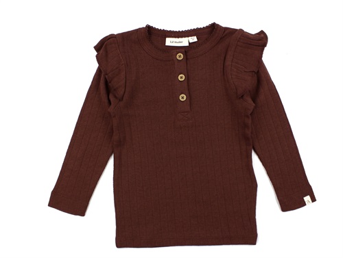 Lil Atelier rum raisin patterned top