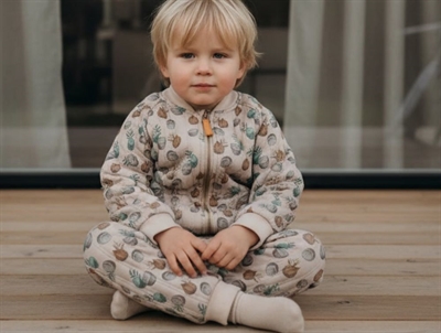 Lil Atelier pure cashmere printed thermoset with fleece lining