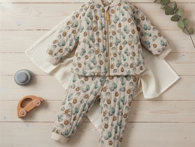 Lil Atelier pure cashmere printed thermoset with fleece lining