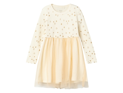Name It buttercream gold glitter dress