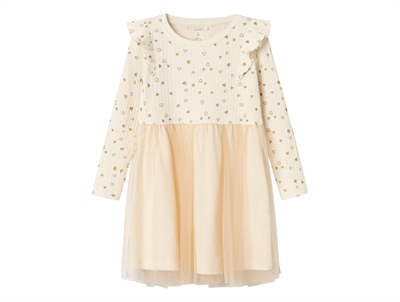 Name It buttercream gold glitter dress