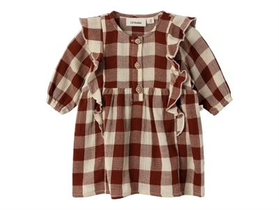 Lil Atelier fired brick bodysuit dress