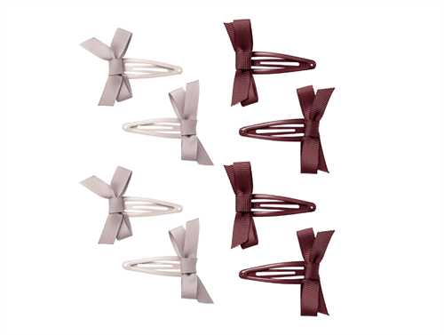 Lil Atelier etherea/peppercorn hair clips (8-pack)