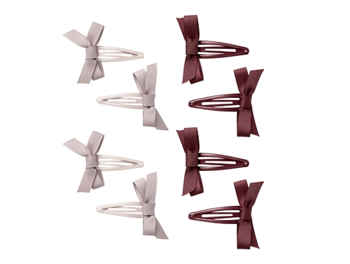 Lil Atelier etherea/peppercorn hair clips (8-pack)