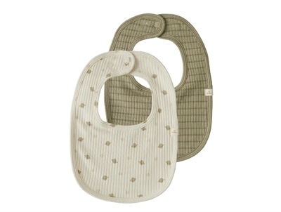 Lil Atelier turtledove bib (2-pack)