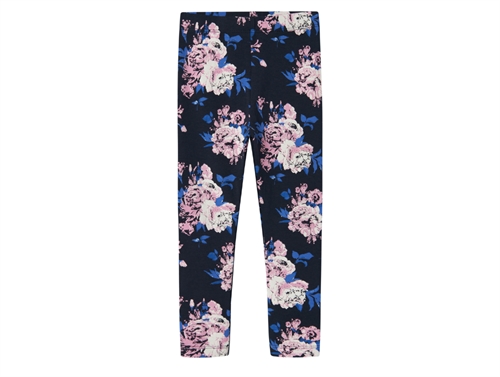 Name It dark sapphire big flower leggings