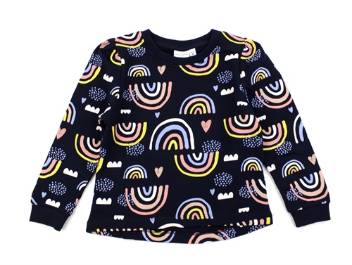Name It dark sapphire rainbow sweatshirt