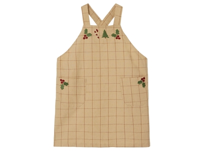 Lil Atelier warm sand Christmas children's apron