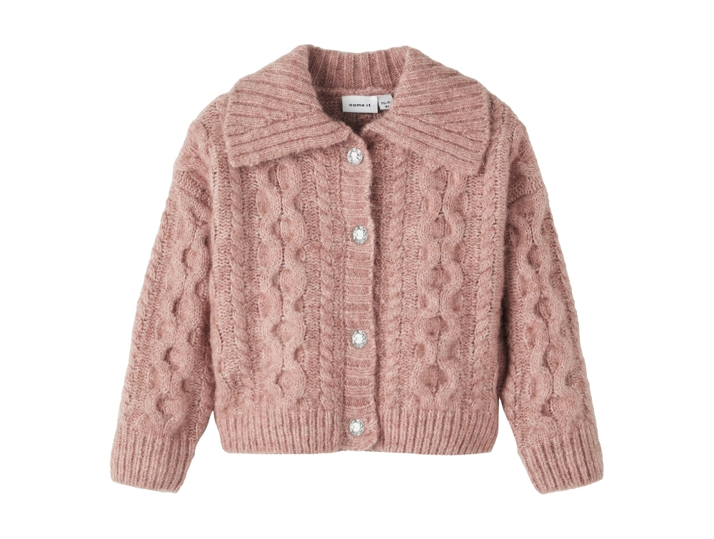 Name It light mahogany short knit cardigan