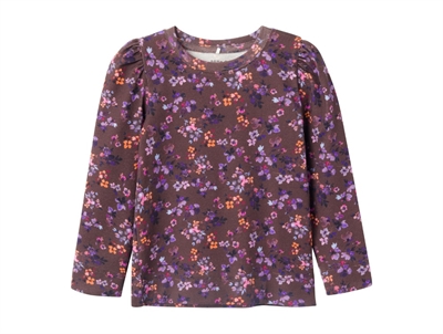 Name It chocolate plum floral top
