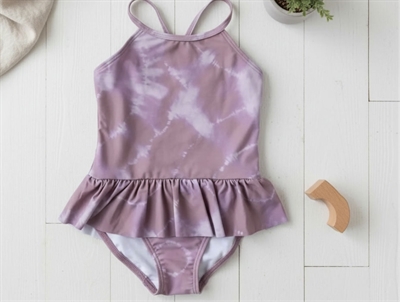Lil Atelier violet ice tie dye swimsuit