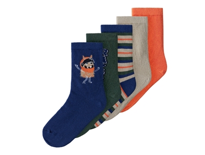 Name It socks navy blazer/grey melange/jester red with Christmas pattern (3-pack)