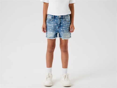 Name It shorts medium blue denim with hearts