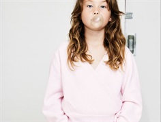 Name It parfait pink short wrap knit blouse