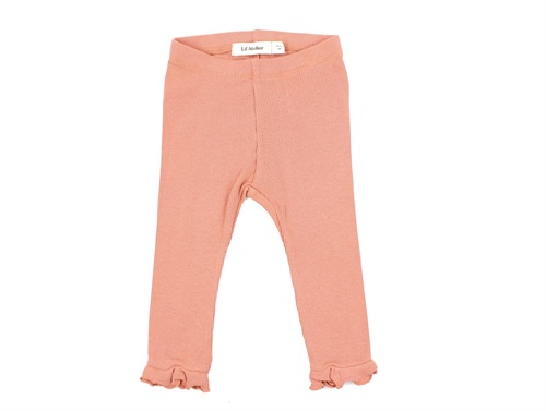 Lil Atelier canyon clay ruffle leggings