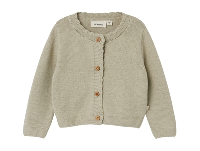 Lil Atelier moss gray knit cardigan