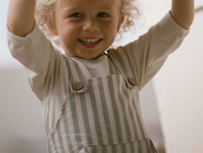 Lil Atelier turtledove striped loose overall