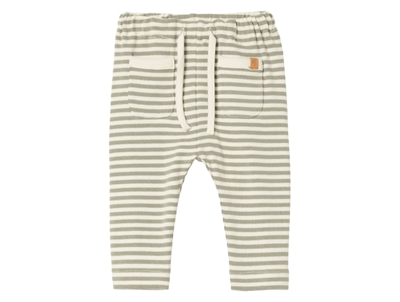 Lil Atelier moss gray striped pants