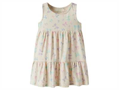 Name It dress buttercream with bow print