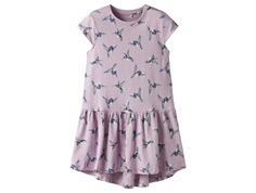 Name It dress aqua gray with print  