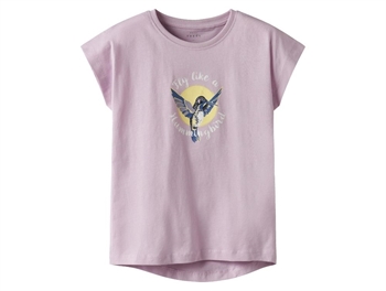 Name It t-shirt lucent white with flower  