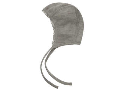 Name It baby bonnet satellite in merino wool with eyelet pattern and lace trim
