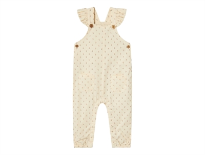 Lil Atelier turtledove floral loose overalls